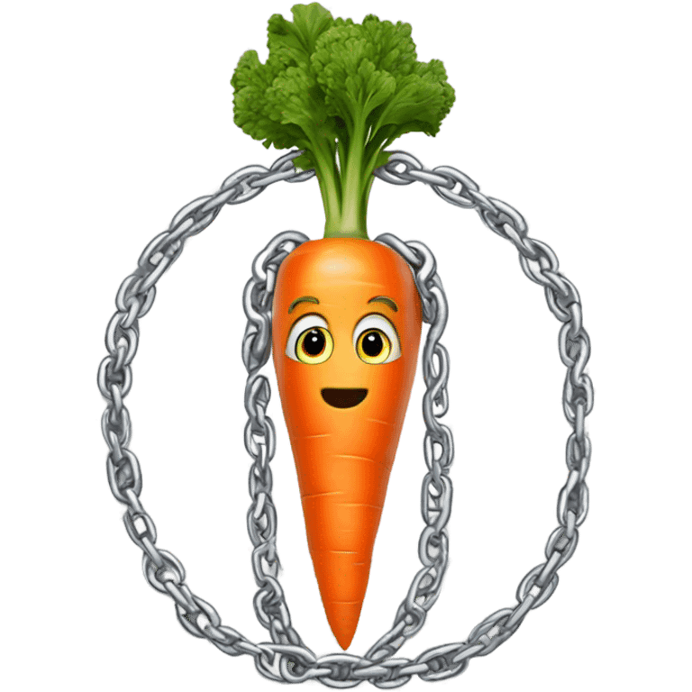 carrot with chains emoji