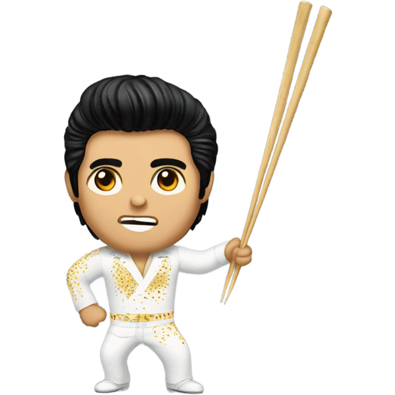 Elvis using chopsticks  emoji