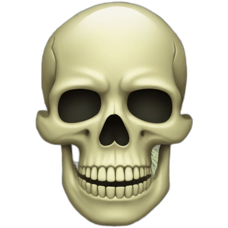 The money in a skull emoji