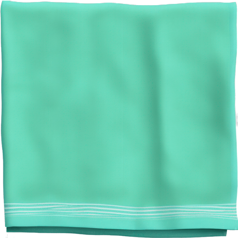 Realistic folded tiffany blue dish towel emoji