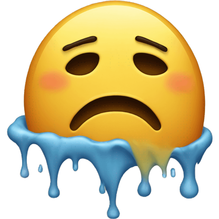 a sad melting emoji emoji