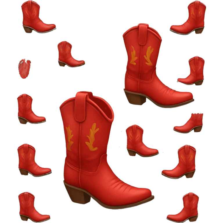 red cowboy boots emoji