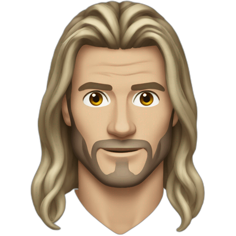 David Beckham long hair emoji