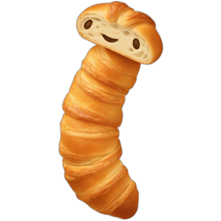 Un croisant sur une manetze emoji