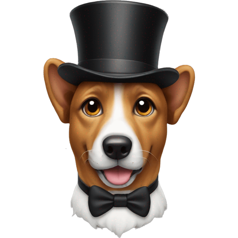 dog with a top hat emoji