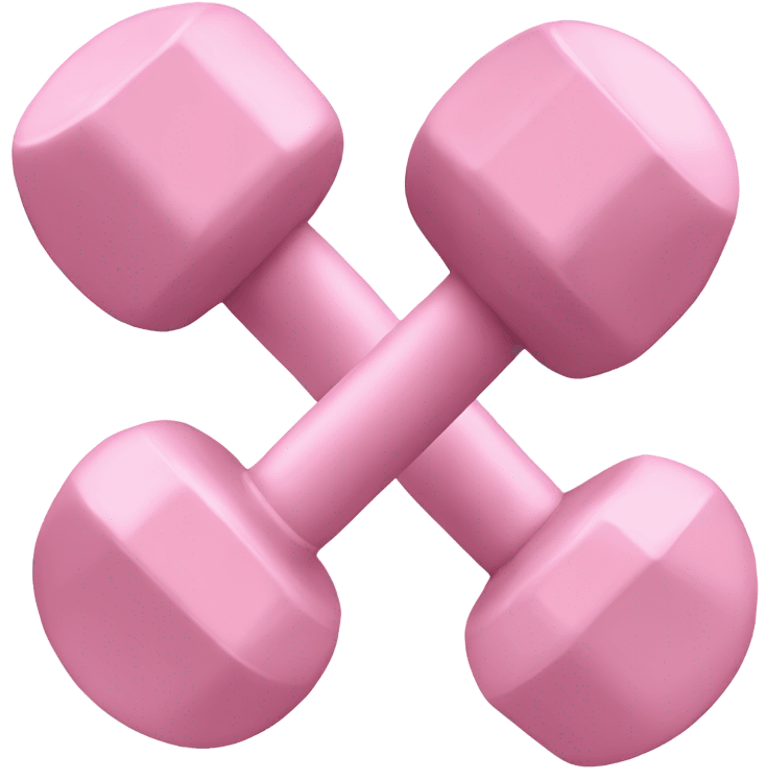 Two light pink small weights emoji