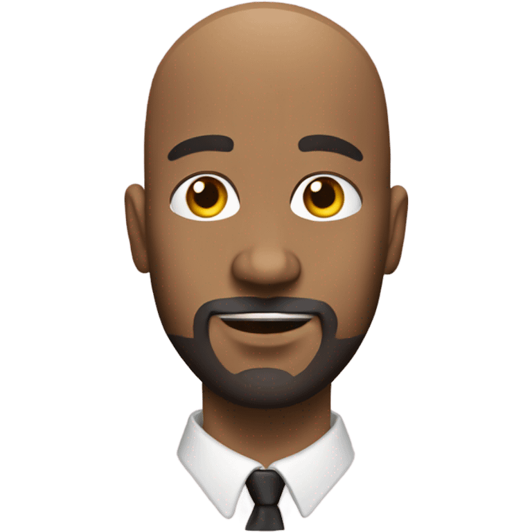 bald man with goatee gay pride  emoji