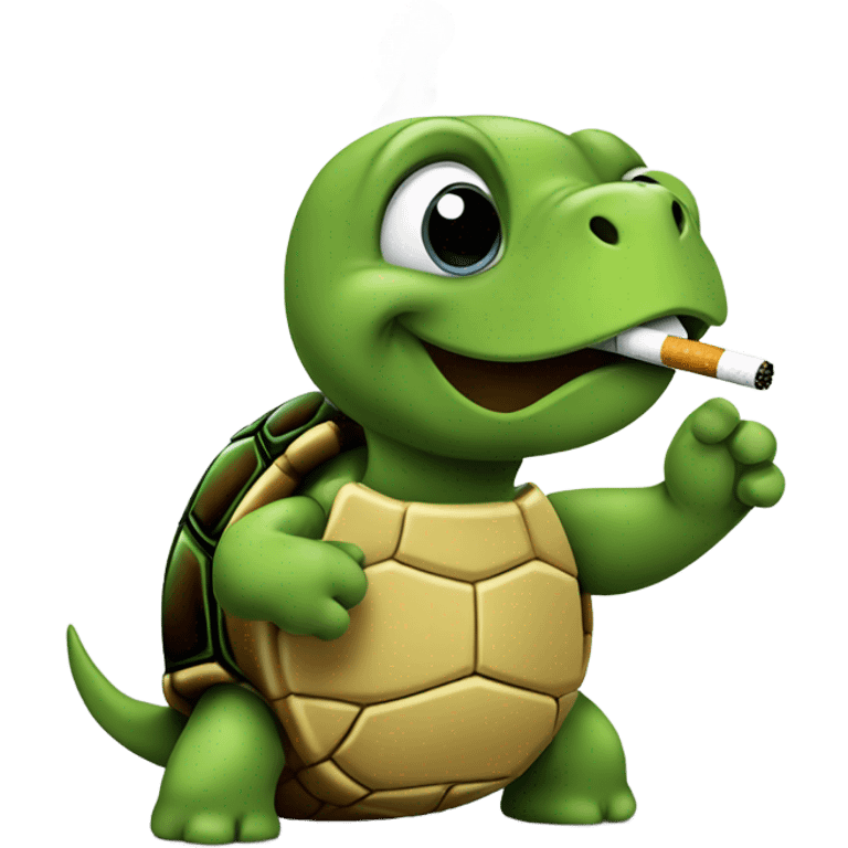 turtle smoking  emoji