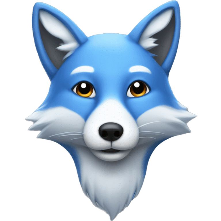 Blue fox emoji