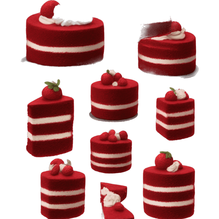 cake of red velvet emoji