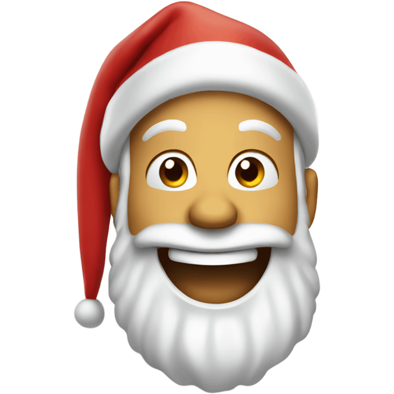 Santa laughing emoji