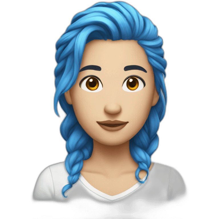 Ashnikko-blue-hair emoji