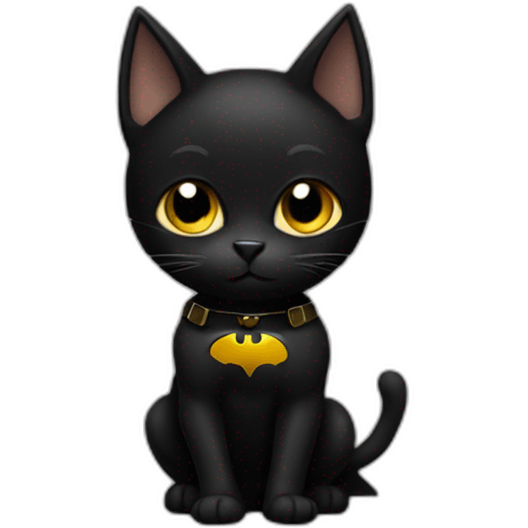 black batman cat emoji