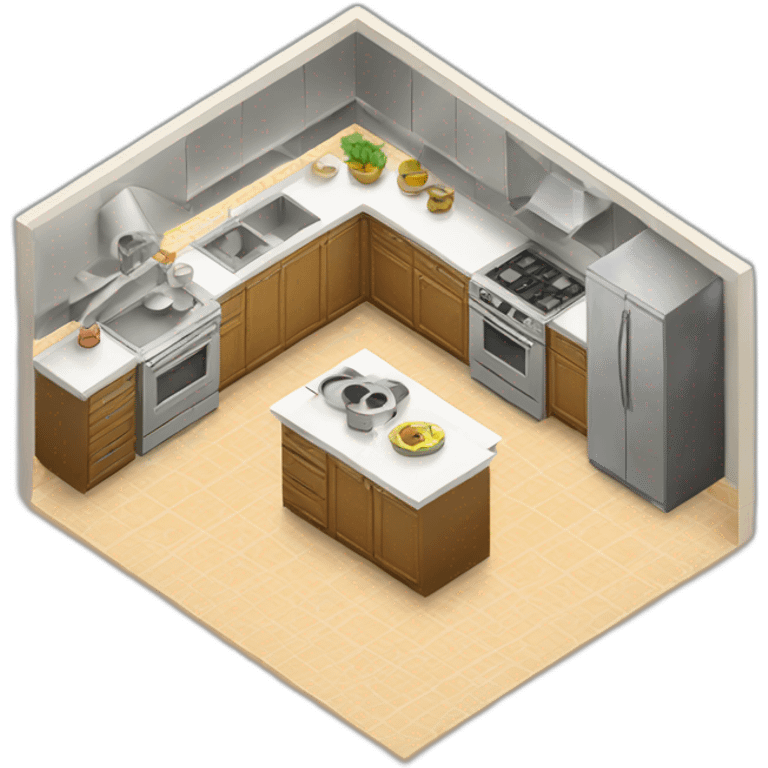 isometric kitchen emoji