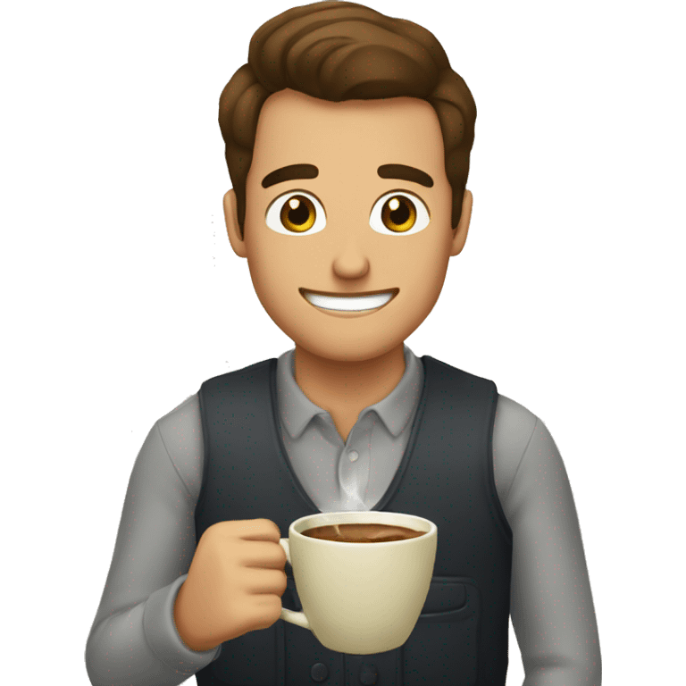 Hombre tomando una taza de café  emoji