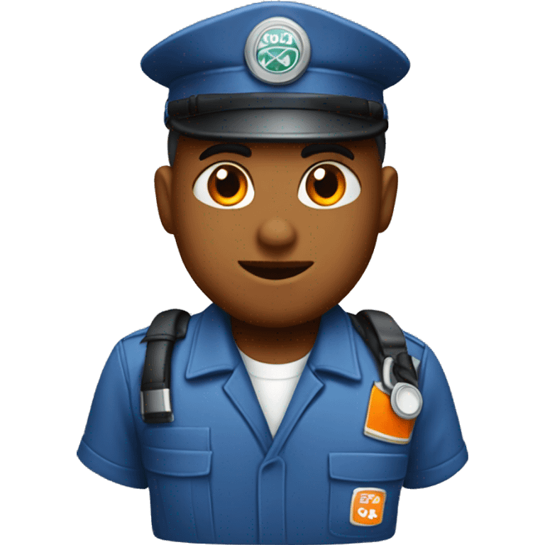 orange emt worker emoji