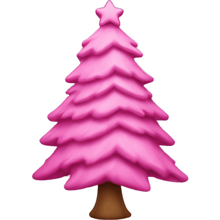 Pink Christmas tree emoji