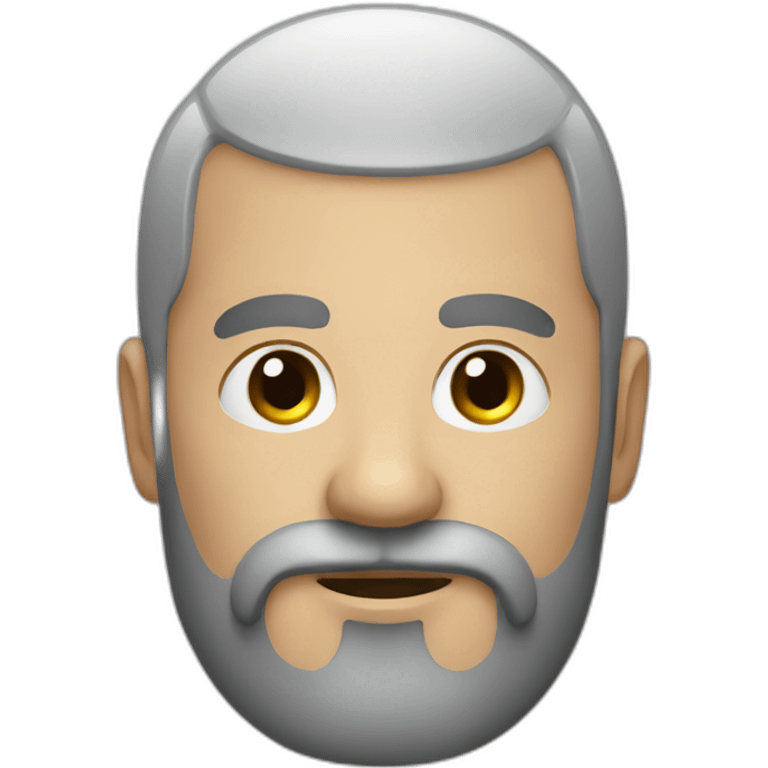 a bald man with moustache and long black beard emoji