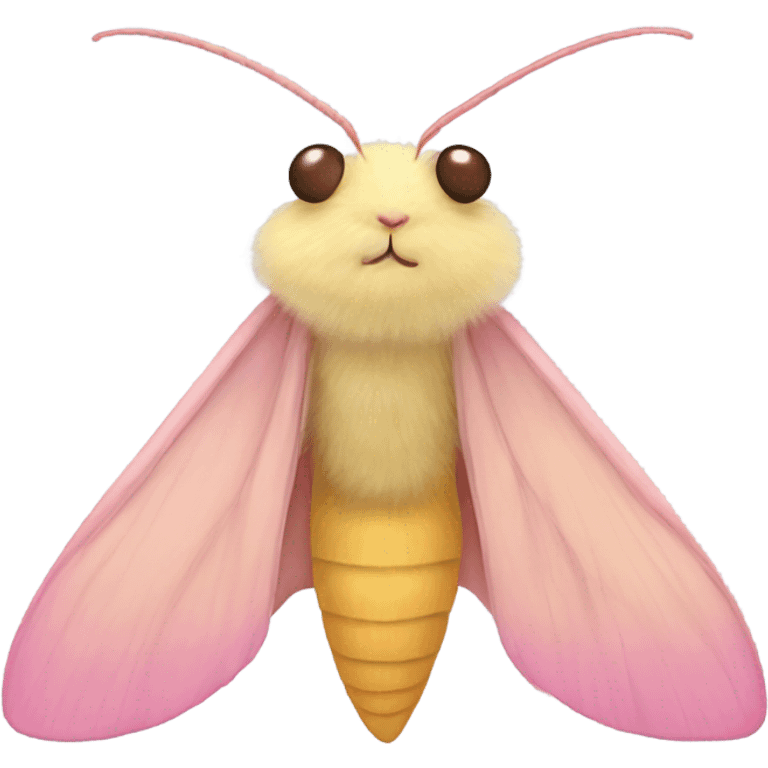 Fluffy normal Rosy maple moth emoji