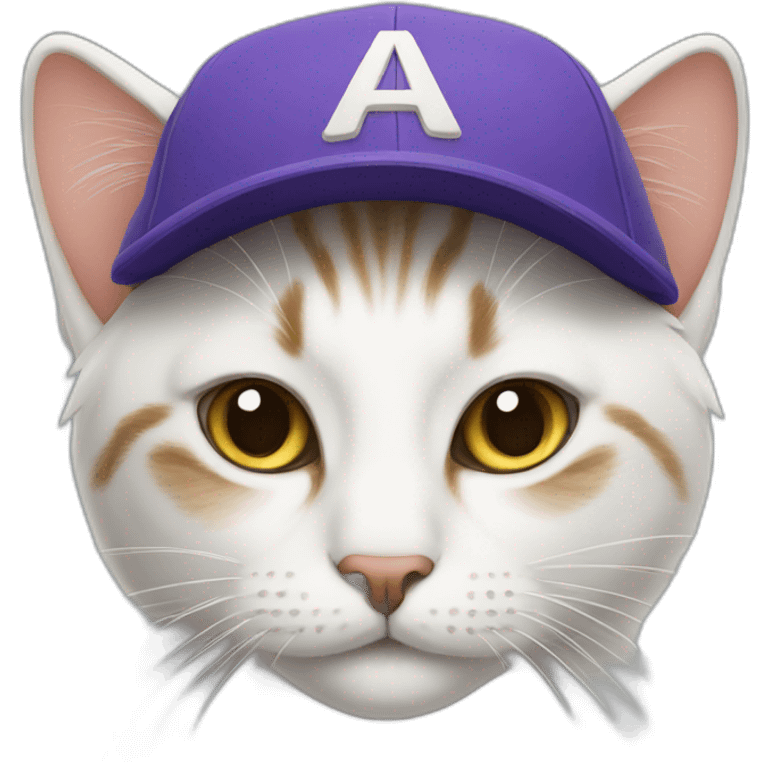 A cat wearing cap emoji