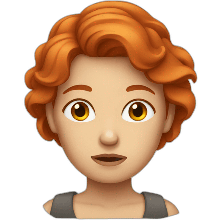 tired redheaded woman emoji