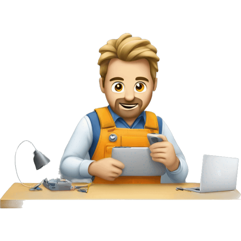 the guy engineer repairing iPhones emoji