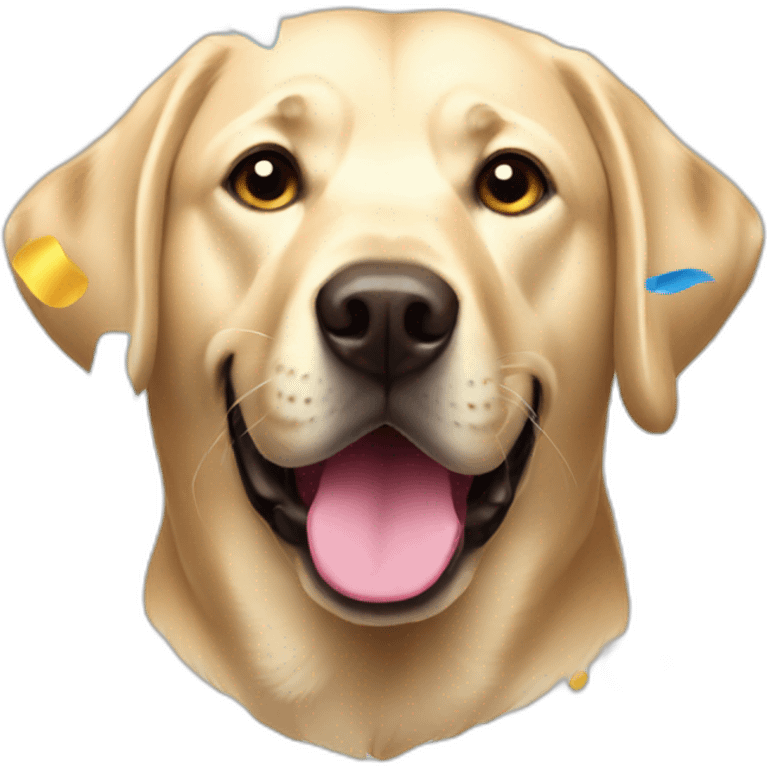 Labrador confetti emoji