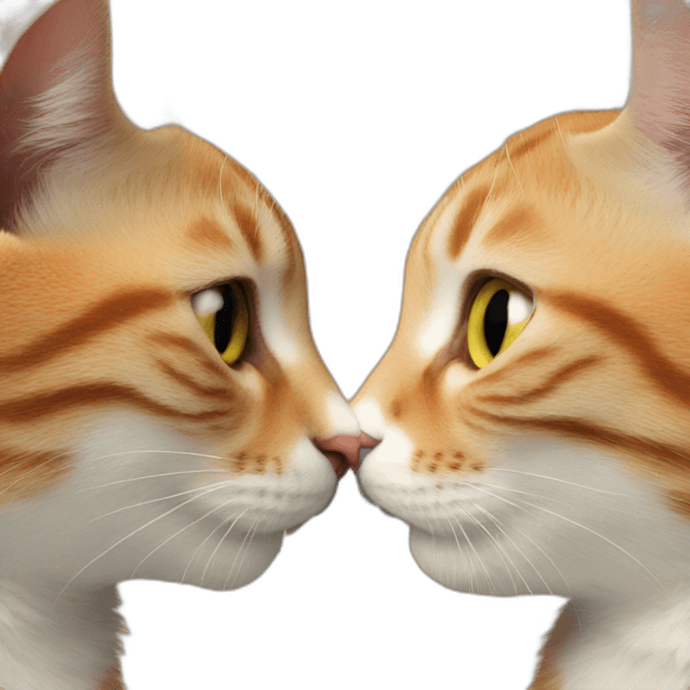 Cats kissing emoji