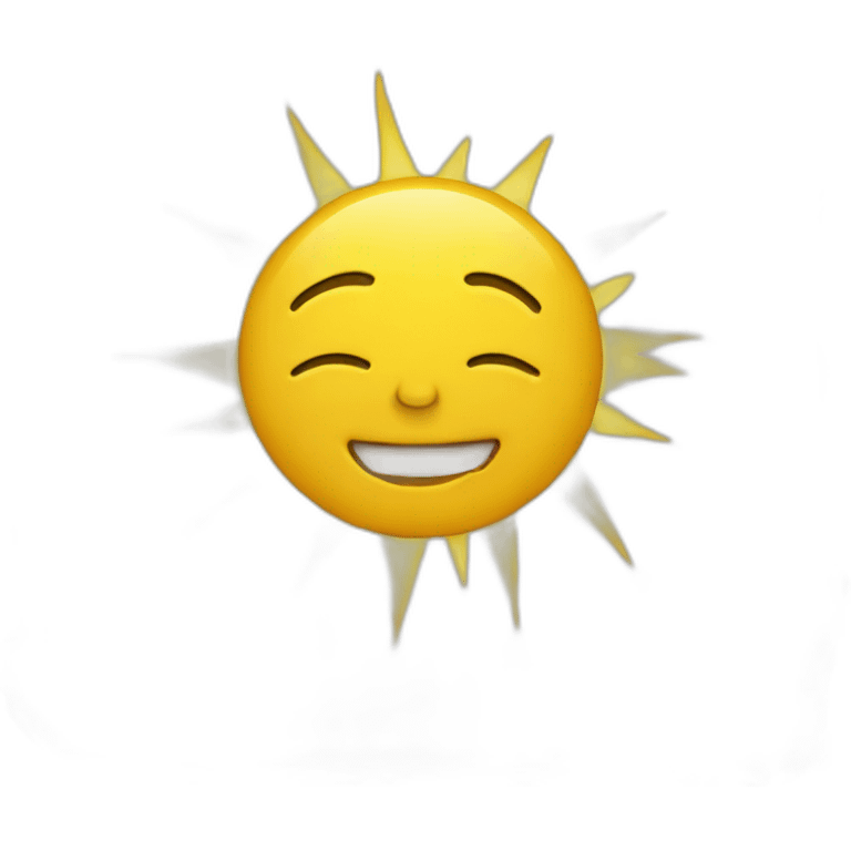 emoji soleil hilare emoji