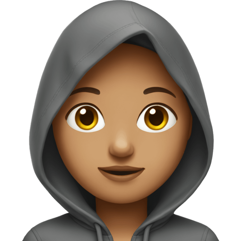 girl wearing hoodie emoji