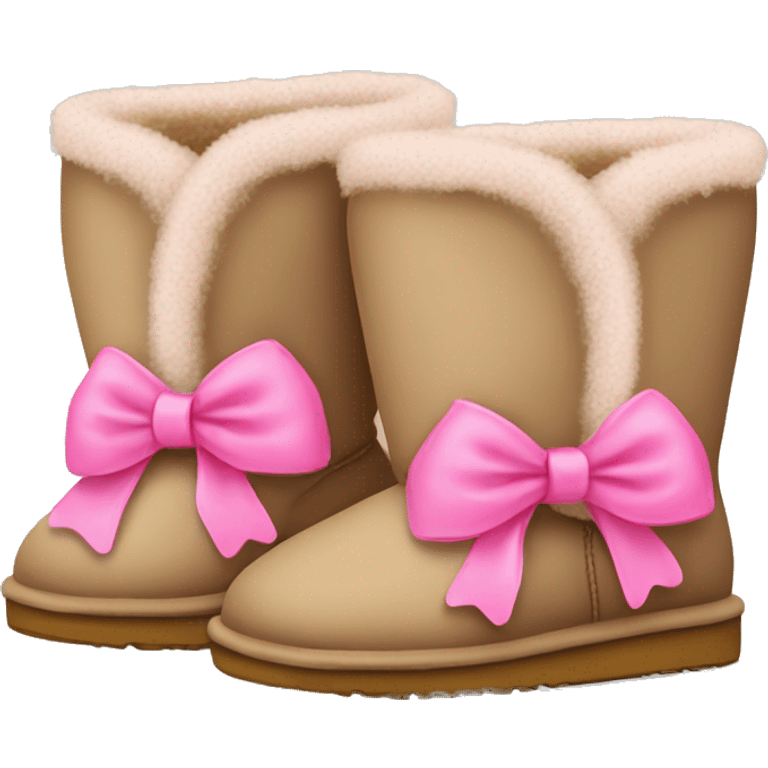 Uggs with pink bows emoji