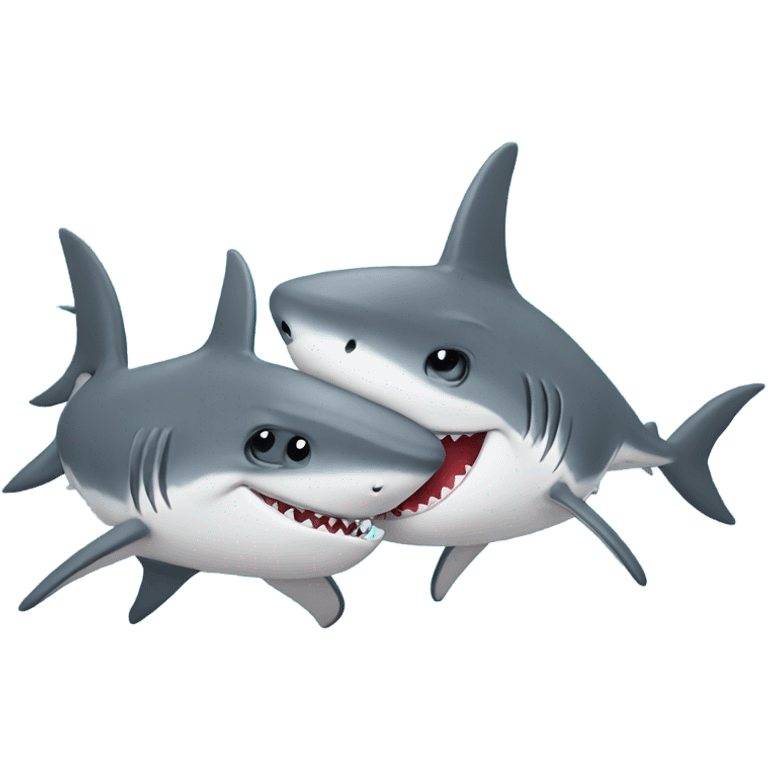 sharks in love emoji