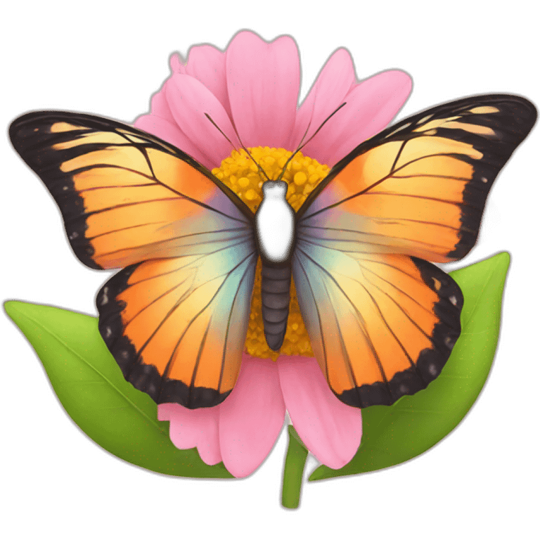 Butterfly with flower  emoji