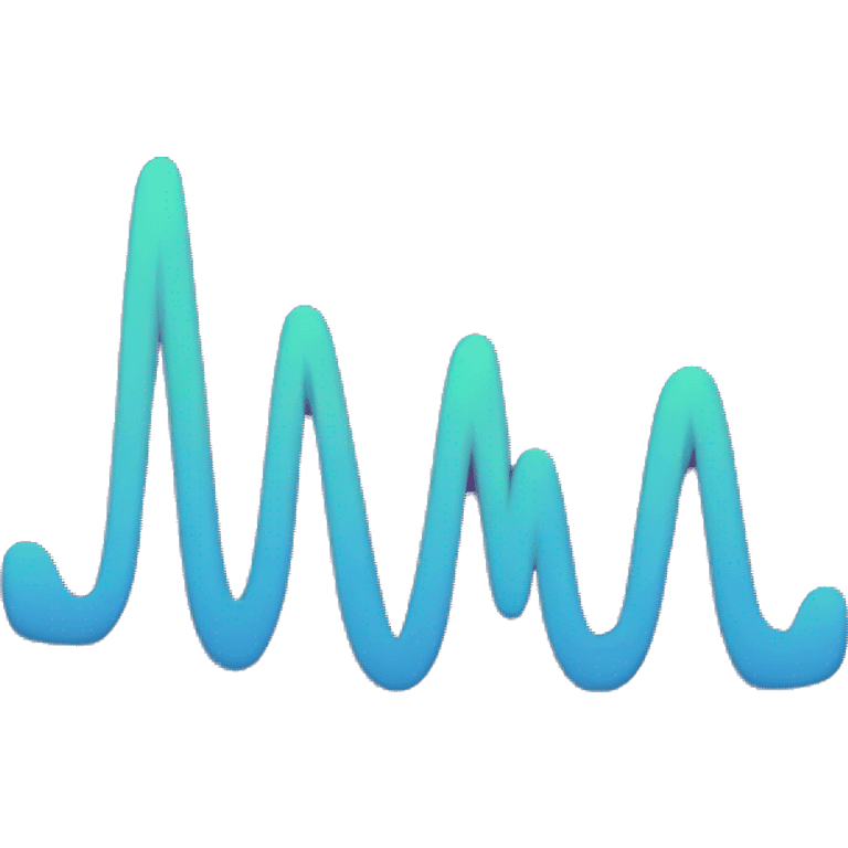 core of a sound wave fine line that looks like the letter M emoji