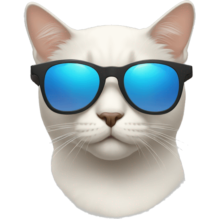 a cat with transparent sunglasses  emoji