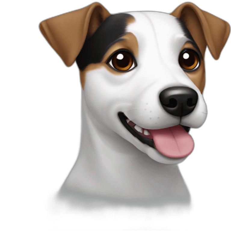 White and black Jack Russell  emoji