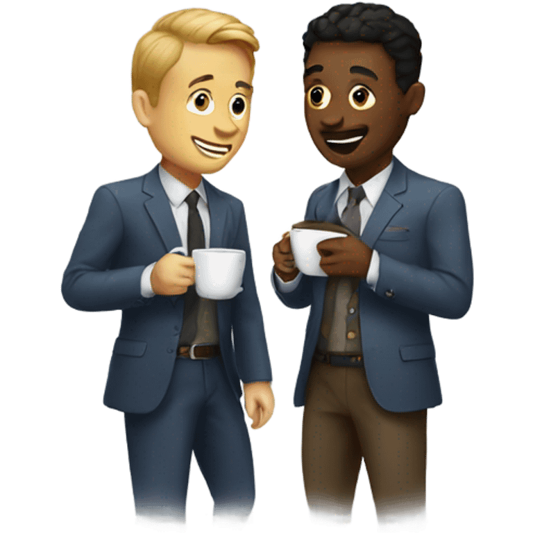 gay couple drinking coffe emoji