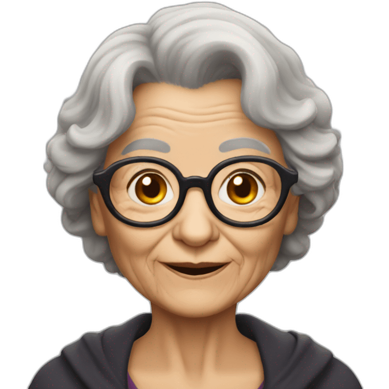 Old woman look like harry potter emoji