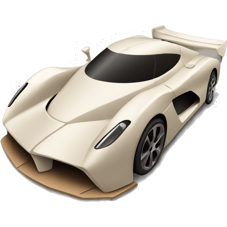 Aerodynamic Cardboard hypercar emoji