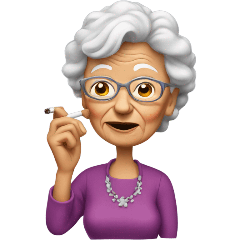 Grandma Smoking emoji