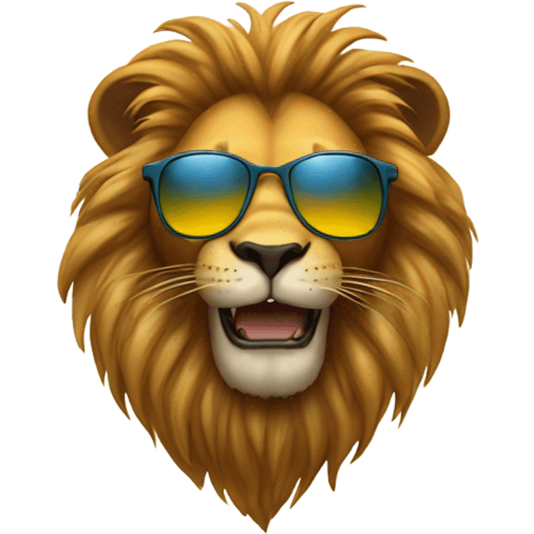 lion with sun glasses emoji