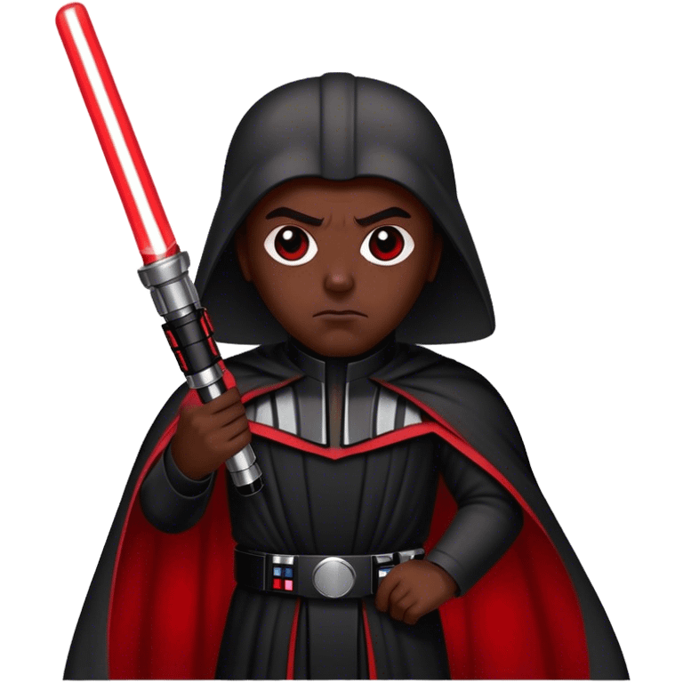 a dart lord of sith with red lightsaber emoji