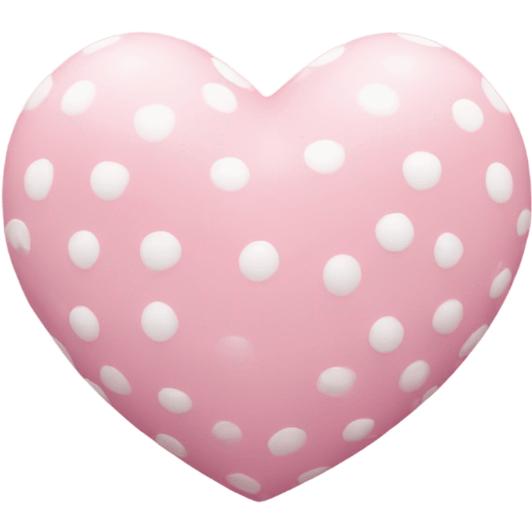 Light pink heart with white heart spots all over it .  emoji