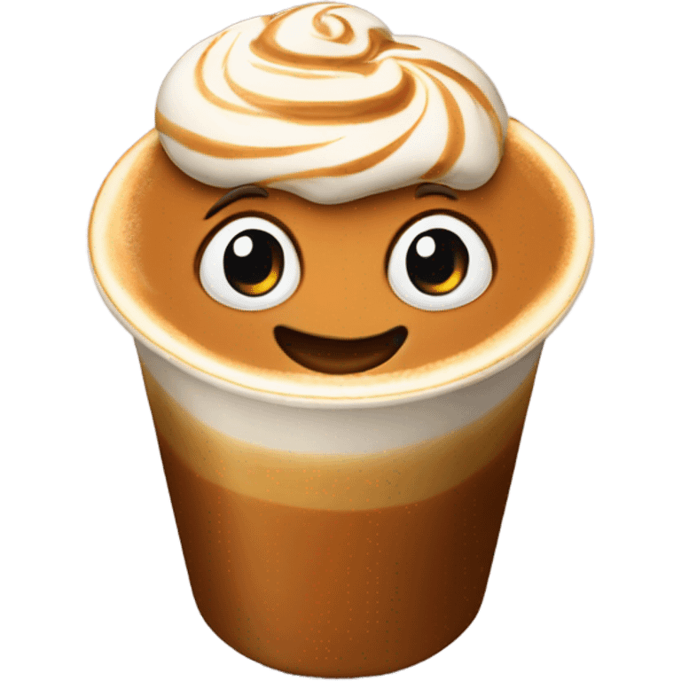 caramel cappuccino  emoji