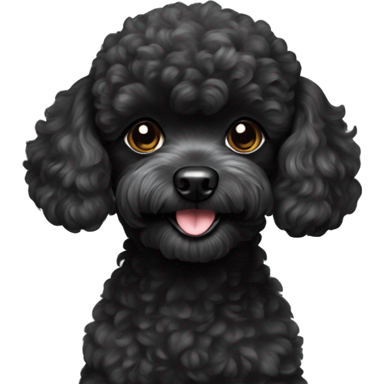 Black toy poodle emoji