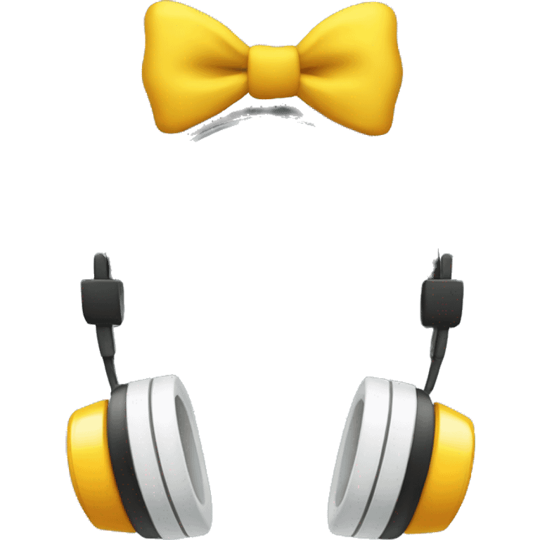 Headphones with bow emoji