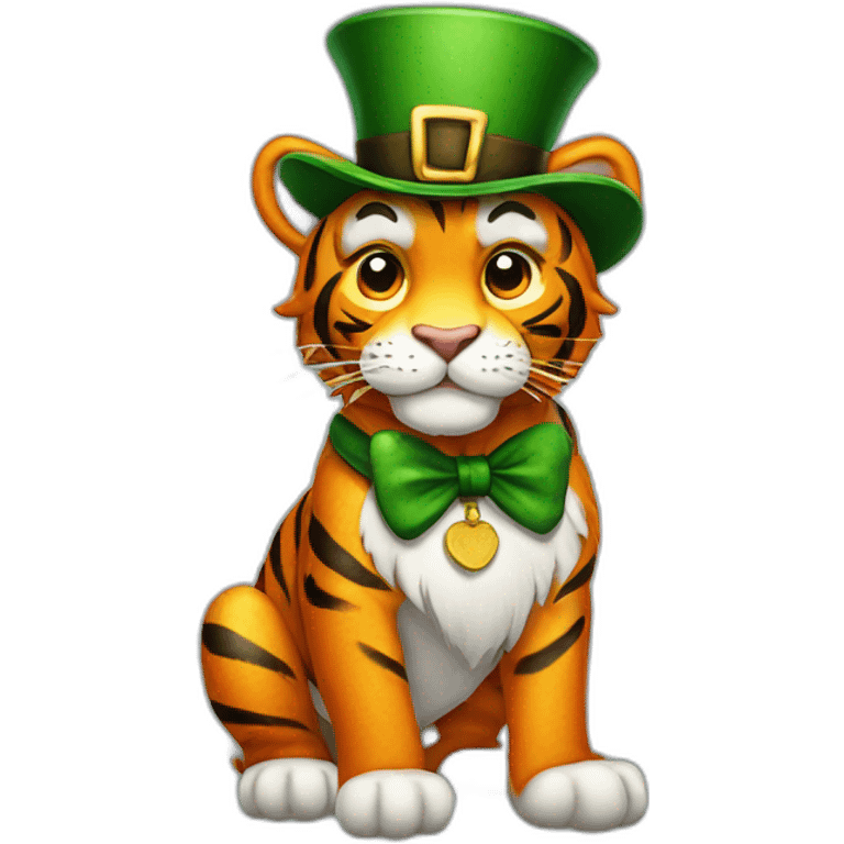 leprechaun tiger emoji