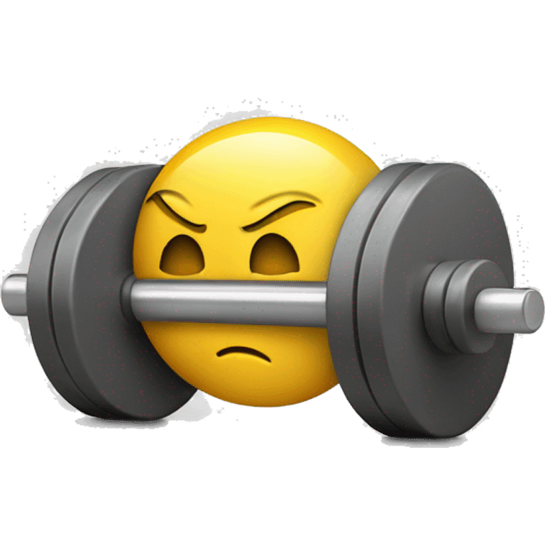 Barbell with weights with name Danish on the bar emoji