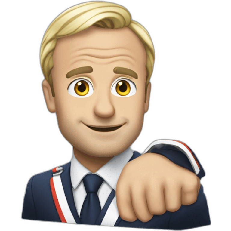 Macron qui embrasse marine le Pen emoji