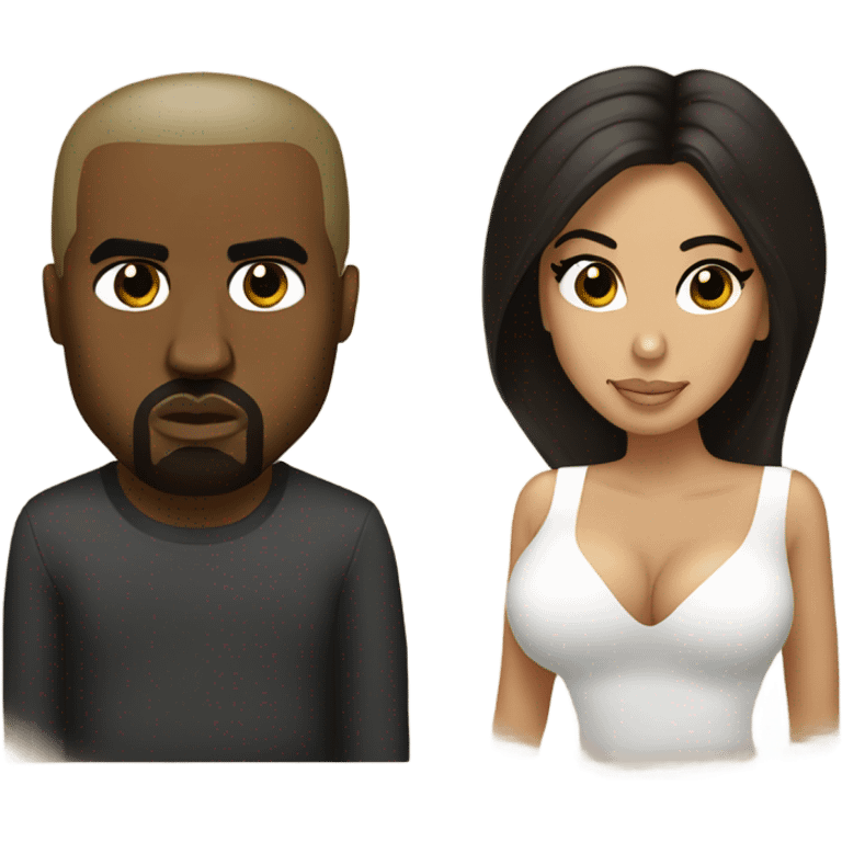 Kanye west and Kim kardasian emoji